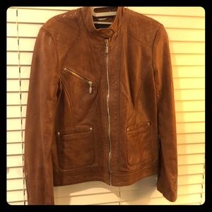 Leather Bomber Jacket- gorgeous and soo soft!